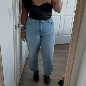 Madewell curvy perfect vintage wide-leg crop jean, 32